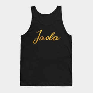 Jada Name Hand Lettering in Faux Gold Letters Tank Top